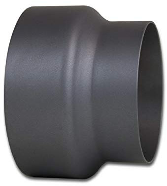 LANZZAS - Réduction pour tuyau de poêle de 180 mm à 150 mm, couleur : gris fonte (diamètre : 150 mm) - D'autres tuyaux de notre gamme sont disponibles ici