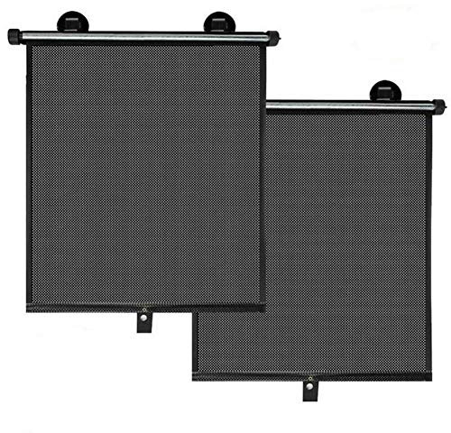 HUSHUI Auto Seitenfenster Sonnenschutz, einziehbares Auto Auto Seitenfenster Sonnenschutz Schild Abdeckung Roll Vorhang Visier