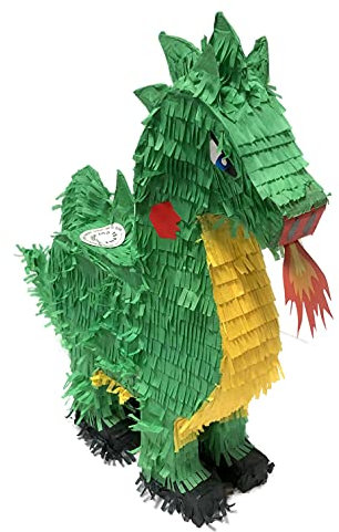 Pinata Drache zum Befüllen und Aufhängen zur Party-Deko, Geburtstag 52 x 10,5 x 50 cm