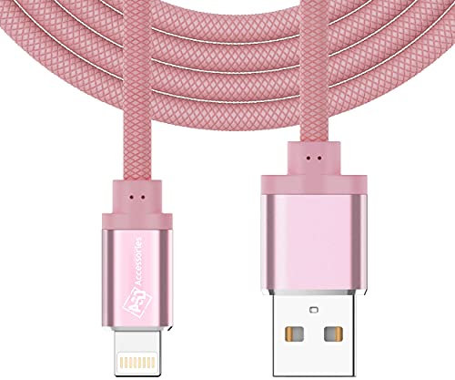 Apple MFi Certified 1.5m Nylon Braided Lightning Cable - Fast Charging for iPhone 14/13/12/11/XS/XR/8/7/6/5/5s/iPad/Air/Pods Pro