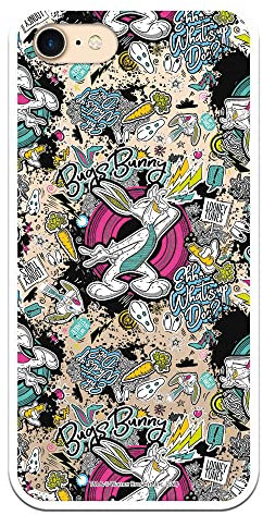 Original-Schutzhülle kompatibel mit iPhone 7 oder iPhone 8 oder SE 2020 mit einem Motiv von Bugs Bunny Patron Stickern