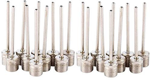 Lionstrike Stainless Steel Ball Pump Needle, Football Pump Needle, Ball Inflator Needle with Side Holes For Inflating Various Sports Balls (20 Pack Needle Set)