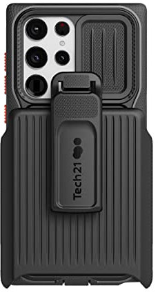 Tech21 Evo Max for Samsung Galaxy S22 Ultra – Ultra Protective and Rugged Phone Case with Holster and 20ft Multi-Drop Protection Black