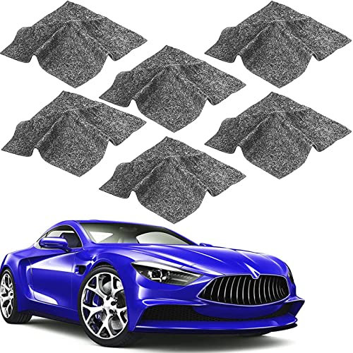 6 Stück Nano Sparkle Tuch,Auto Kratzer Entfernen,Autokratzer,Multi Purpose Kratzer Reparatur Tuch,Nano Magic Tuch Mehrzweck Car Scratch Remover für Reparatur von leichten Kratzfarben,Lackpflege