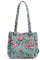 Vera Bradley Damen Cotton Multi-Compartment Shoulder Satchel Purse Handtasche, Rosy Outlook-Recycelte Baumwolle