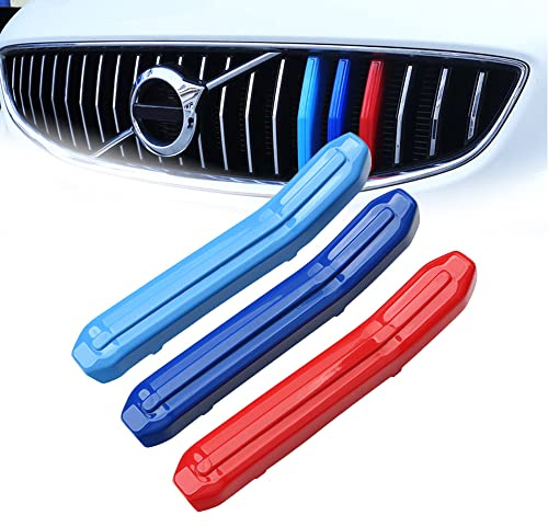 ontto 3 Stück Auto Nierenaufkleber Front Kühlergrill Zierleisten Schnalle Passt für Volvo XC40 Zubehör Grille Abdeckung Frontgrill Einsatz Trim Motorsport Dekoration Streifen A