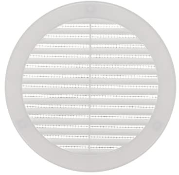 Vent Systems Cubierta de ventilación blanca de 150 mm, rejilla de ventilación redonda, cubierta de rejilla, pantalla de insectos integrada, ventilación HVAC para baño, oficina en casa, cocina