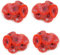 Ornamenti per acquari, 4 pezzi, corallo artificiale, pianta subacquea per serbatoio di pesce (rosso)