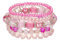 FULU AUTUMN Bracelet Boheme en Perles pour Femme Bracelet de Perle Cristaux Elastique Multicouches Bijoux Fantaisie Cadeau pour Femme(21-Hot pink)