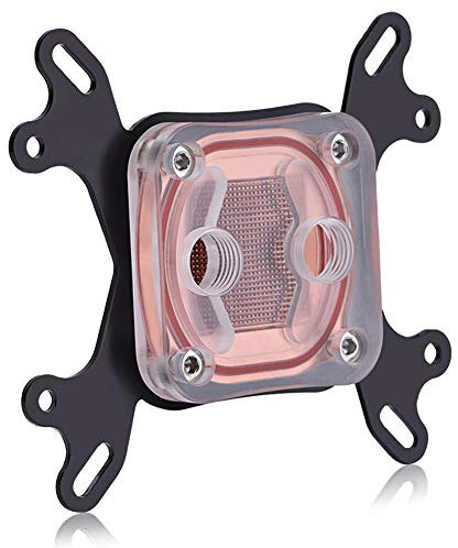 Srliya CPU del Computer Blocco di Raffreddamento Ad Acqua Waterblock Blocco di Raffreddamento a Liquido Base in Rame Coperchio Pom con Canale d'Acqua