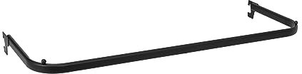 Konfektionsrahmen New York B100 x T35 x H3 cm schwarz, stabiler U-Rahmen zum Einhängen in Wandschienen, Garderobenstange für Textilien, Kleiderstange stabiles Stahlrohr, Ladenbausystem