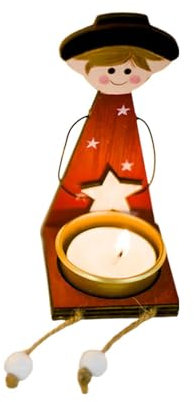 Bemalter Engel Kerzenhalter | Holz-Engel-Mädchen-Kerzenständer, rustikale Metall-Kerzenhalter - Heimdekorationsprodukte für Wohnzimmer, Arbeitszimmer, Schlafsaal, Esszimmer, Schlafzimmer Aibyks
