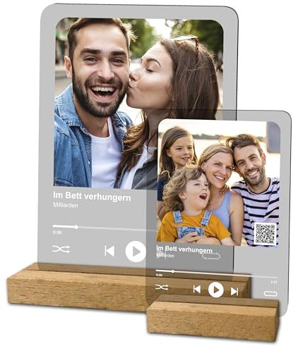 codiarts. | Acryl Glas Bild | personalisiertes Foto Geschenk | mit eigenem Bild und Text | im Spotify Song Cover Musik Glas Design | Fotogeschenke für Sie & Ihn | Frauen & Männer (Song Cover Bild)