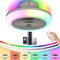 Luyaim RGB Alexa Lampadario Ventilatore Con Telecomando Led Dimmerabile Bambini Piccolo Plafoniera Con Ventilatore 6 Velocità Motore Dc Per Camera Da Letto Soggiorno Lampadari Con Ventilatore Design