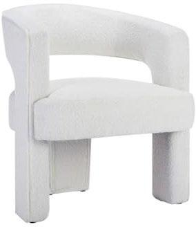 Vente-unique-Sessel - Bouclé-Stoff - Weiß - FONTANOVA