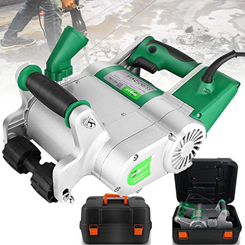 Concrete Cutting Tool- Wall Chaser Electric 1100W Grooving Slotting Machine 1600PRM, 20-30mm Grooving Depth for Red Brick Sandstone
