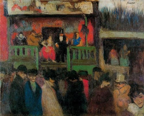 XZSFD NBGEA Pablo Picasso Jahrmarkt Poster Abstrakte Wandkunst Pablo Picasso Leinwand Malerei Menschen Farbdrucke Für Home Decor Bild 90x60cm ungerahmt