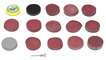 ANKROYU DM05601281133PCS Sandpaper Disc, Sandpaper 2in Sandpaper Discs, Round Polishing Sandpaper Circles with Abrasive Pad for Abrasive Disc Kit