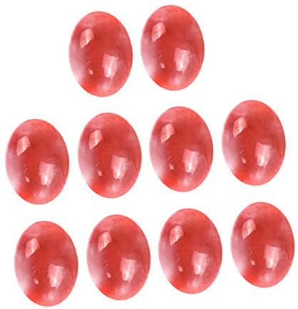 VILLCASE 10 Stk Zeitsteinzubehör zum Selbermachen Schmuck Perlen aus Halbedelsteinen rote Edelsteine rote Cabochons Pergamin gemuse gems Uhr Achat-Edelstein-Patch Cabochons aus rotem Stein
