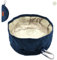 LumoLeaf Gamelles de voyage pliables pour chien, grande gamelle légère et pliable pour eau et nourriture pour animaux de compagnie, chiens, chats avec fermeture éclair (simple (blanc)