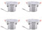 MQODLFP 4X 8Ohm 10W Bathroom Ceiling Speaker Background Music System Moisture-Proof Aluminum Can Fashion In-Ceiling Speaker