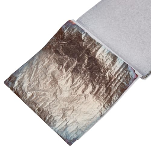 MAYJOYDIY 50 Stück Antike Blattgoldblätter 14×13.7cm Imitation Goldfolie Papier Blatt vergoldet Handwerk Folie Blatt Für DIY Nagelmalereien Handarbeiten Bilderrahmen Skulpturen Möbelkunst