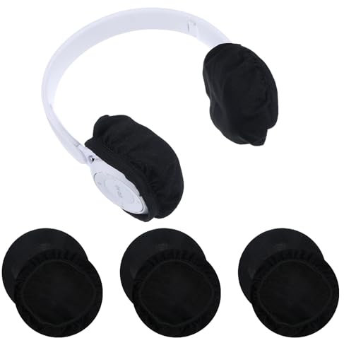 3 Pairs Headphone Earpad Covers, 3.9 inches Stretchable Washable Sweatproof Ear Pads Protectors Replacement Earmuffs Protectors for Gym, Libraries, Gaming