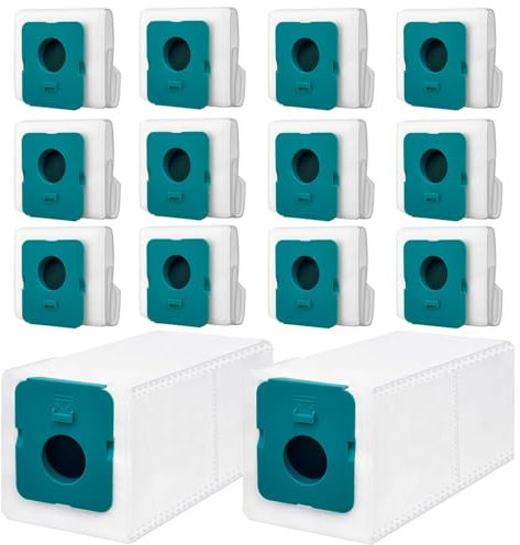 Druuzyl 14 Sacchetti Polvere Originali Samsung VCA-ADB95 per Bespoke Jet - Compatibili con Clean Station VCA-ADB9/ADB952 - Ricambi per Aspirapolvere Senza Fili con Filtro Antibatterico
