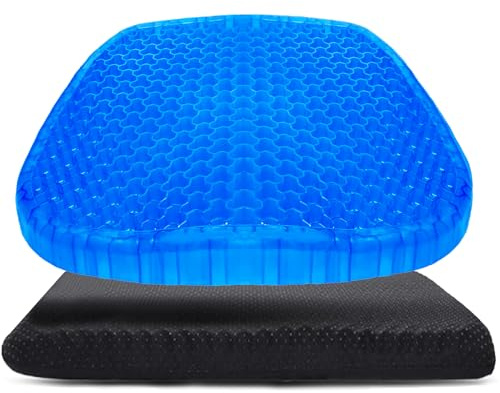 Wenisuow Gel Cushion for Sitting, Thick Gel Seat Cushion with Cover, Blue