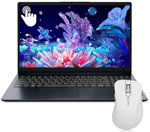 Lenovo IdeaPad 1 15.6 FHD Touchscreen Laptop, Intel Core i5-1335U, 16GB RAM, 512GB SSD, Webcam, HDMI, SD Card Reader, Wi-Fi 6, Win 11 Home, Abyss Blue, Bundle with Thunderobot ML101 Wireless Mouse