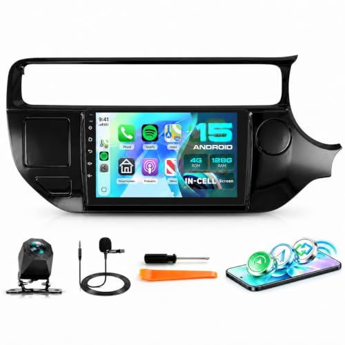 4G+128G Car Radio Stereo for Kia Rio 2015 2016 2017 5GWiFi | Hodozzy 9 1280P In-Cell Touchscreen Car Radio with DSP Wireless Carplay Android Auto BT 5.0 GPS FM/RDS SWC Reverse Camera