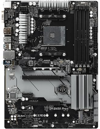 Motherboard Fit For ASRock B450 Motherboard B450 PRO4 Motherboard Supports Ryzen 5600G 5700 5800X 1600 4300 3000 320GE CPU AM4 DDR4 128G ATX