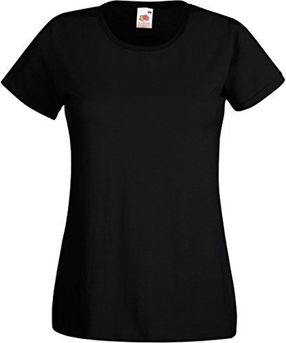 Basic T-Shirt Valueweight - für Damen Farbe schwarz Größe M