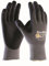 10 Paar Maxiflex Ultimate Nylon-Strickhandschuhe grau/schwarz, ATG 34-874 Größe 9