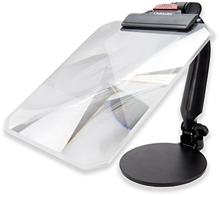 Carson Fresnel Stand Magnifier 1,5X Standlupe mit großflächiger Linse (CP-10), Schwarz