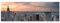Paul Sinus Art Panoramabild XXL auf Leinwand und Keilrahmen 180x70cm New York Manhattan Skyline Sonnenuntergang