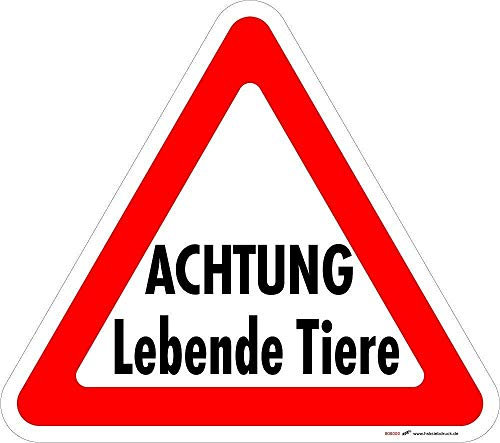 PVC-Aufkleber - Achtung - Lebende Tiere - 307442 - Gr. ca. 32 x 28 cm