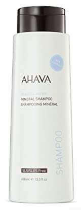 AHAVA Dead Sea Mineral Shampoo - Gentle Scalp-Friendly Shampoo for All Hair Types, Softens, Shines, Hydrates & Nourishes, Enriched with Exclusive Osmoter, Calendula & Aloe Vera, 13.5 Fl Oz