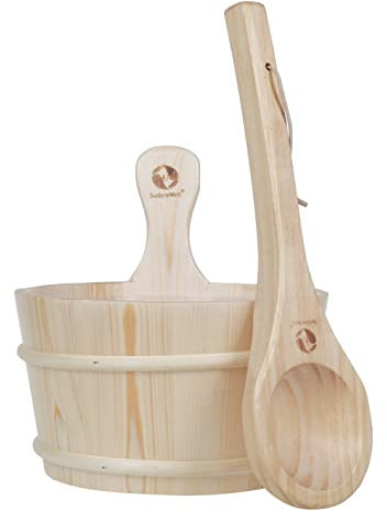 Sauna Starter Set Top 1 - Secchiello per Sauna con Mestolo Sauna