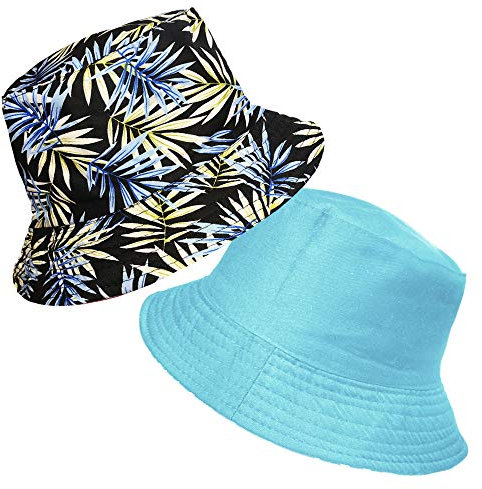 TOSKATOK Hattricks von PARIELLA Unisex Damen der Mä TROPISCH Palm Leaf Baumwolle Buschhut Fischermütze Sonnenhut