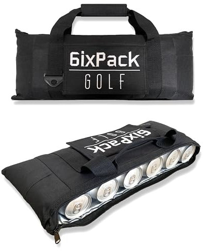 Golf Cooler Bag - Keeps Drinks Cold for Hours - Fits Discreetly in Any Golf Bag - Includes Ice Packs - Soft Cooler Holds 6 Beer Cans or 2 Wine Bottles - Golf Accessories for Men