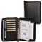 ALMADIH Leder A6 Organizer mit Reißverschluss, Kalender 2025 2026 Notizblock Premium Rindsleder Schwarz in Geschenkbox Ledermappe Mappe Schreibmappe Terminplaner Terminkalender Aktenmappe (A6-O-S)