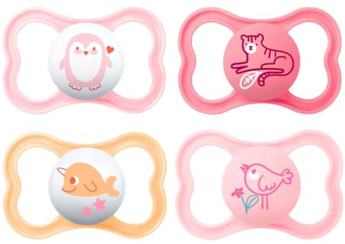 Istruzioni in Lingua Straniera MAM Air Ciuccio “Skin soft” dai 16 mesi in su, in silicone, mix di 4 pezzi colorati