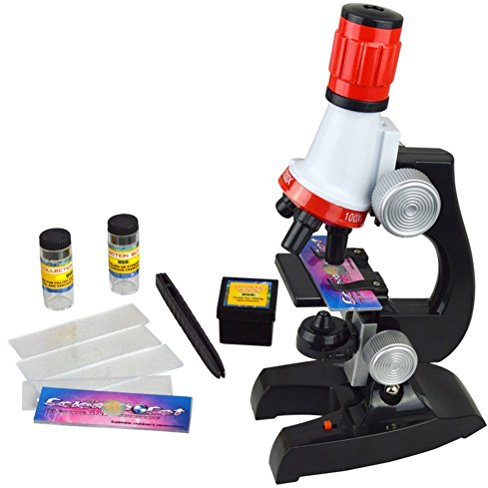 XLKJ Juguete Microscopio Infantil de plástico Portatil para Niños 3 4 5+ Juguete Educativo