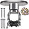 BeneLabel Percha de Acero Inoxidable antioxidante Permanente para Columpios 1200LB, Gancho para Columpio con rodamiento y rotación de 360°, 2 Tornillos para Madera, 2 Pernos de expansión