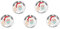 Button Anstecker Weihnachtsmann Set Corona Abstand halten! Nikolaus 59mm. Weihnachtsmarkt Glühweinstand 2G 3G (5 Stück)