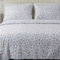 Great Bay Home Flanell-Bettwäsche-Set aus 100% türkischer Baumwolle, Tiefe Taschen, weiche Laken,warme,Anti-Pilling-Flanell-Bettlaken (Doppelbett, Schneeflocken)