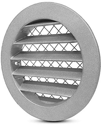 150mm Air Vent Cover for Walls,6-Inch Aluminium Round Extractor Fan Vent Cover Grille Louvre with Mouse Mesh