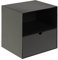 AC Design Furniture Jeppe Nachttisch, H: 30 x B: 30 x T: 25 cm, Schwarz, Metall/MDF, 1 Stk.