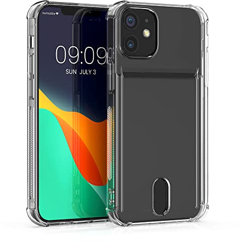 kwmobile Hülle kompatibel mit Apple iPhone 12 Mini - Backcover mit Fotofach - Silikon Schutzhülle in Transparent
